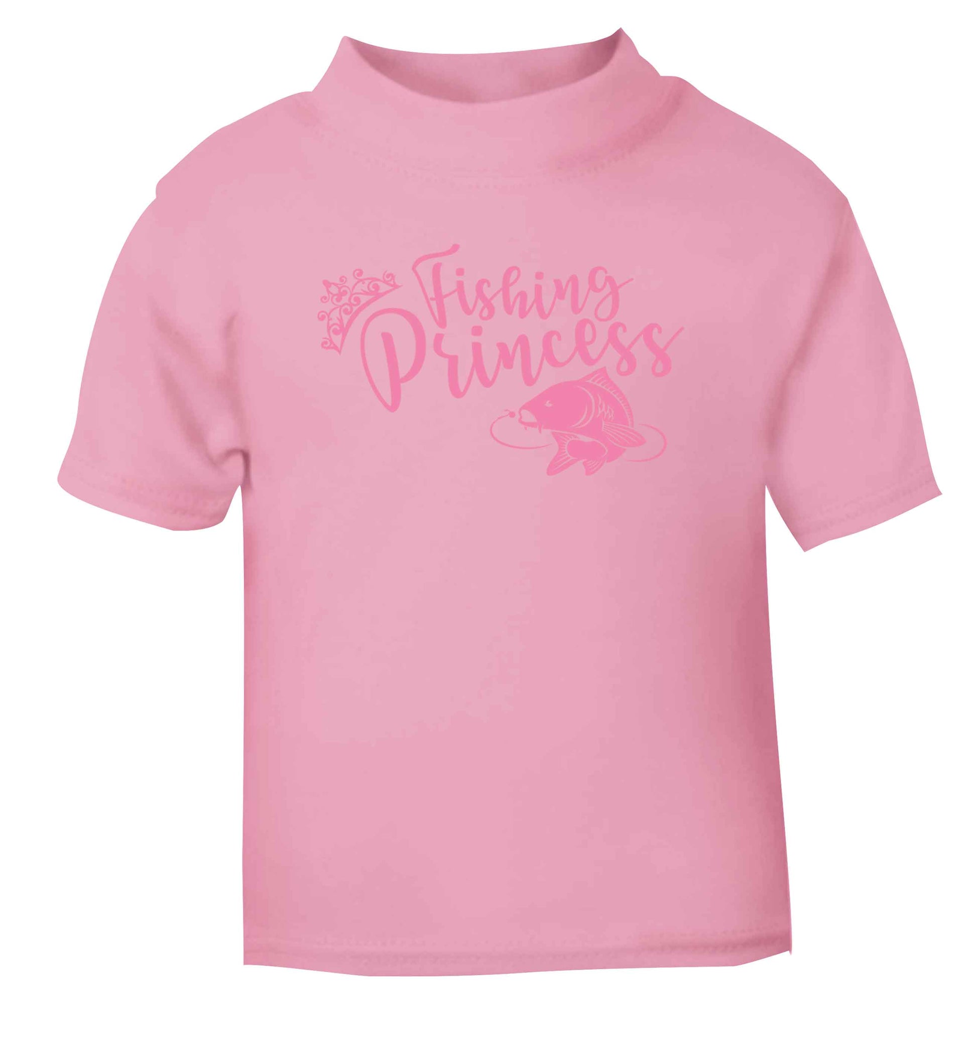 Fishing princess light pink Baby Toddler Tshirt 2 Years