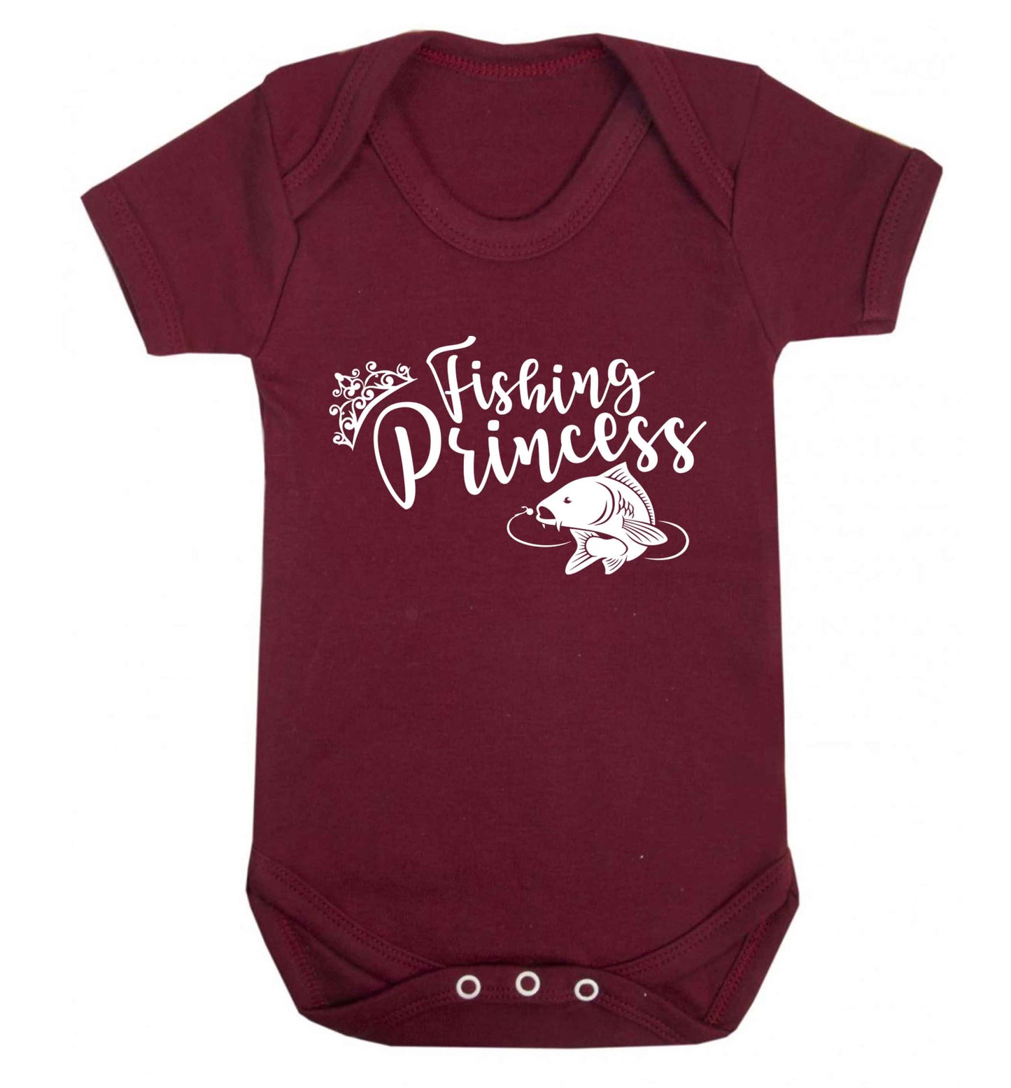 Fishing princess Baby Vest maroon 18-24 months