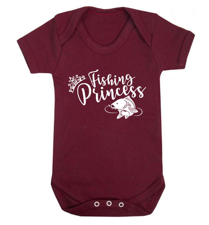 Fishing princess Baby Vest maroon 18-24 months