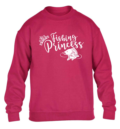 Fishing princess children's pink sweater 12-13 Years