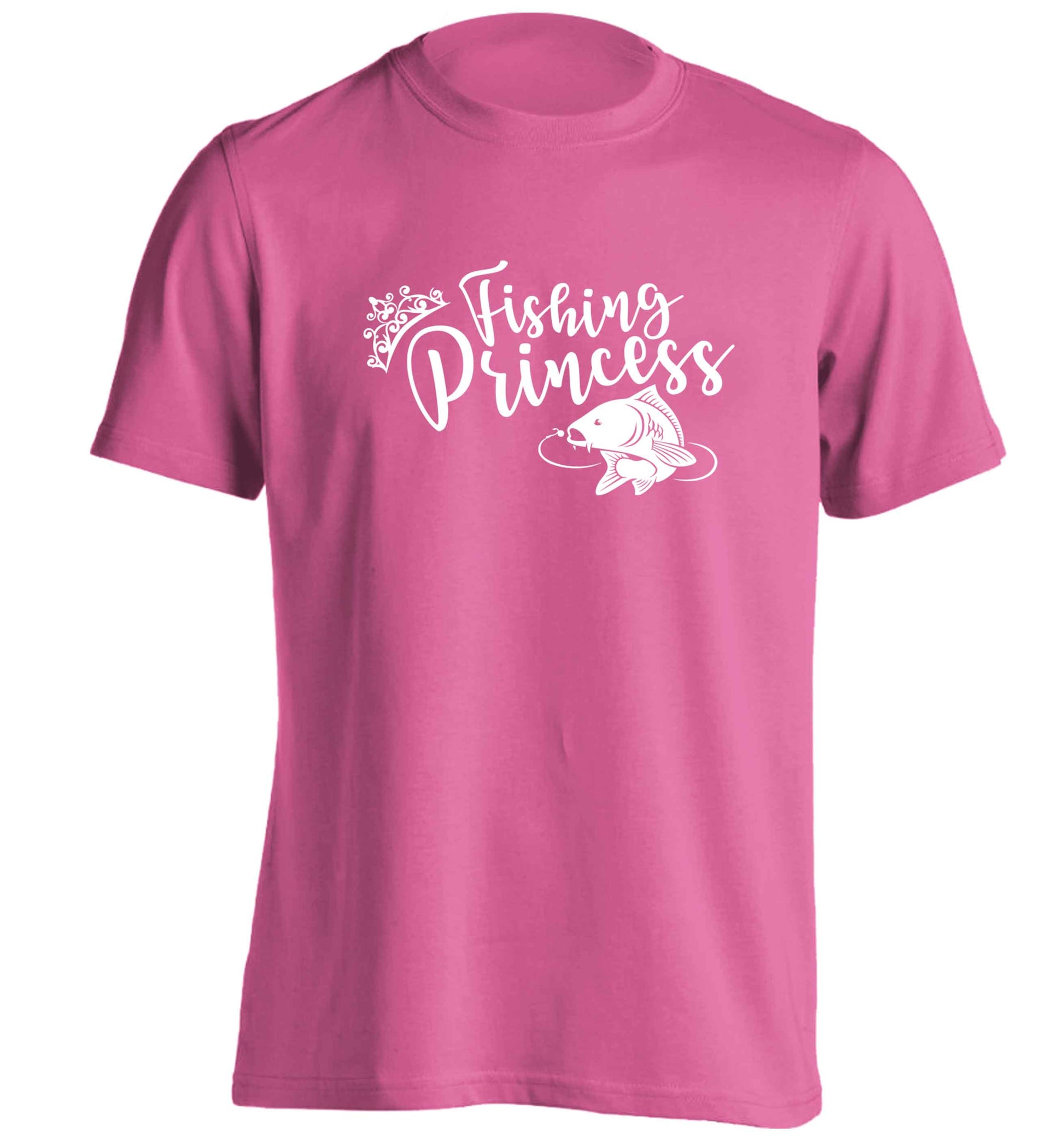 Fishing princess adults unisex pink Tshirt 2XL