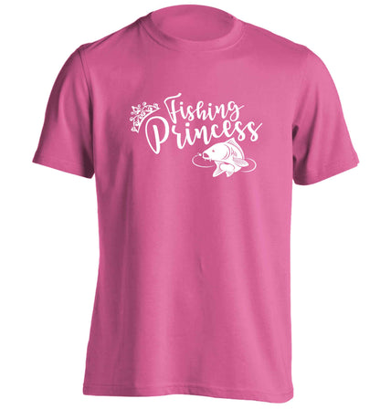 Fishing princess adults unisex pink Tshirt 2XL