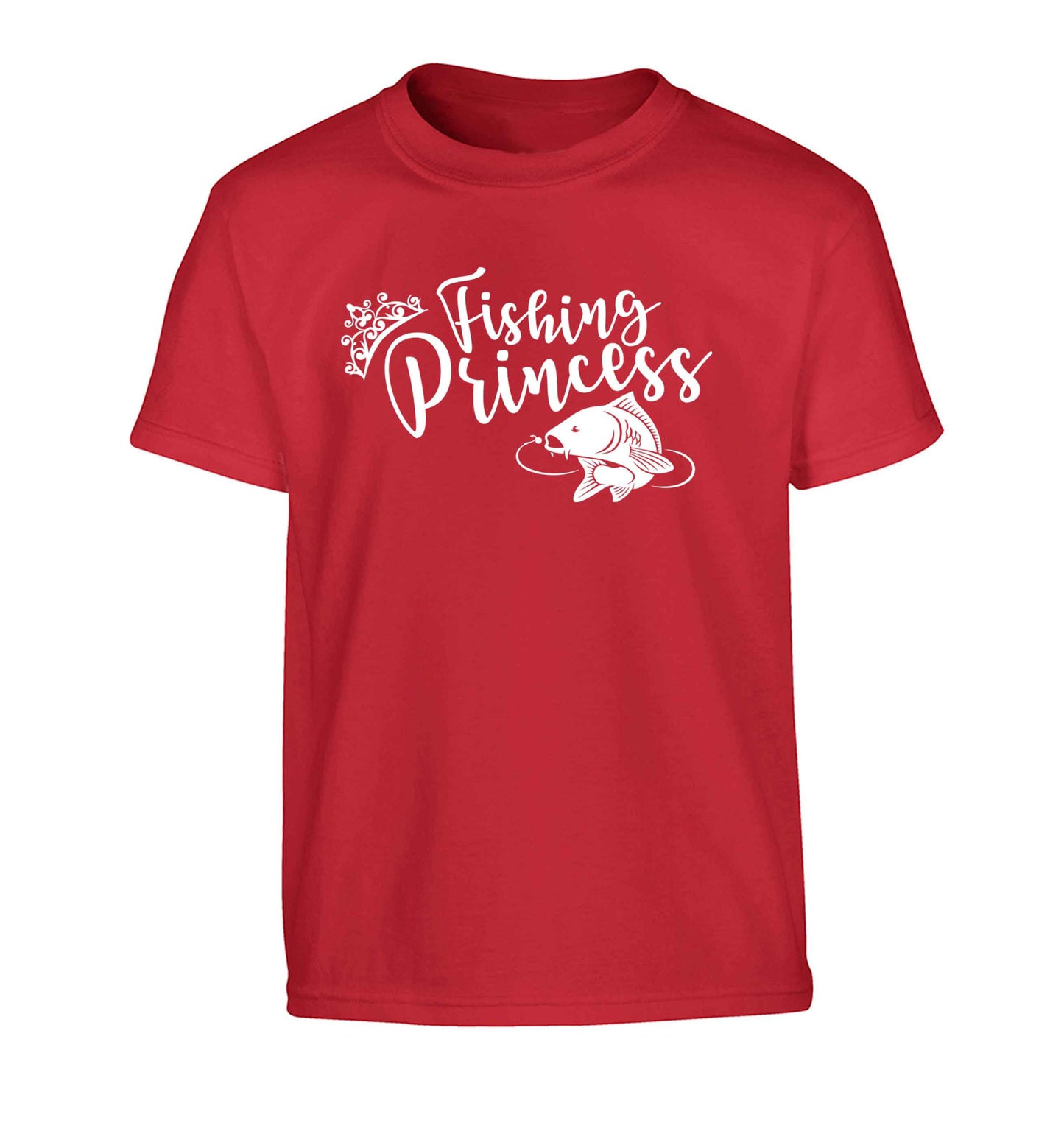 Fishing princess Children's red Tshirt 12-13 Years