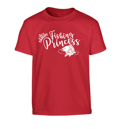 Fishing princess Children's red Tshirt 12-13 Years