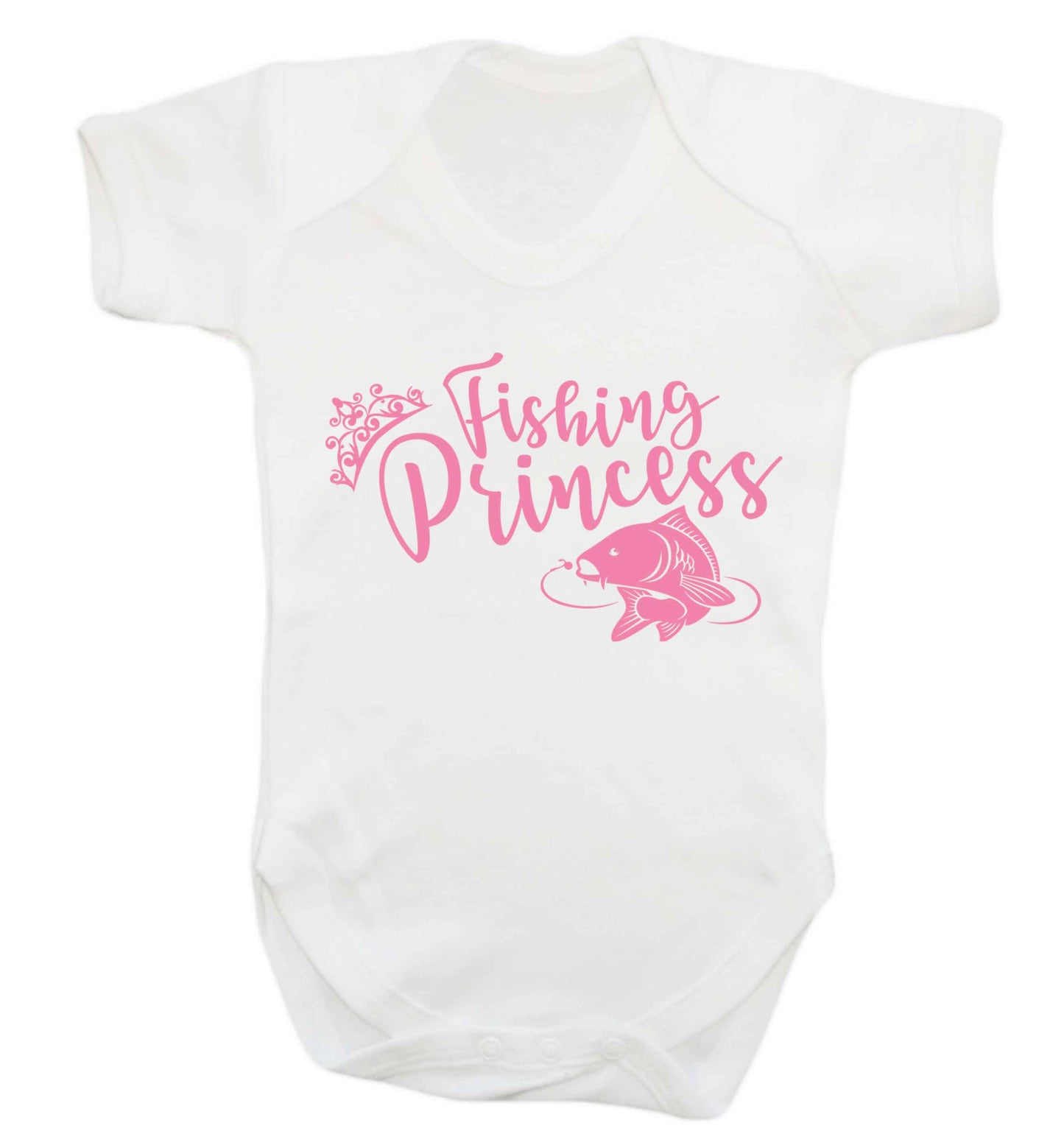 Fishing princess Baby Vest white 18-24 months
