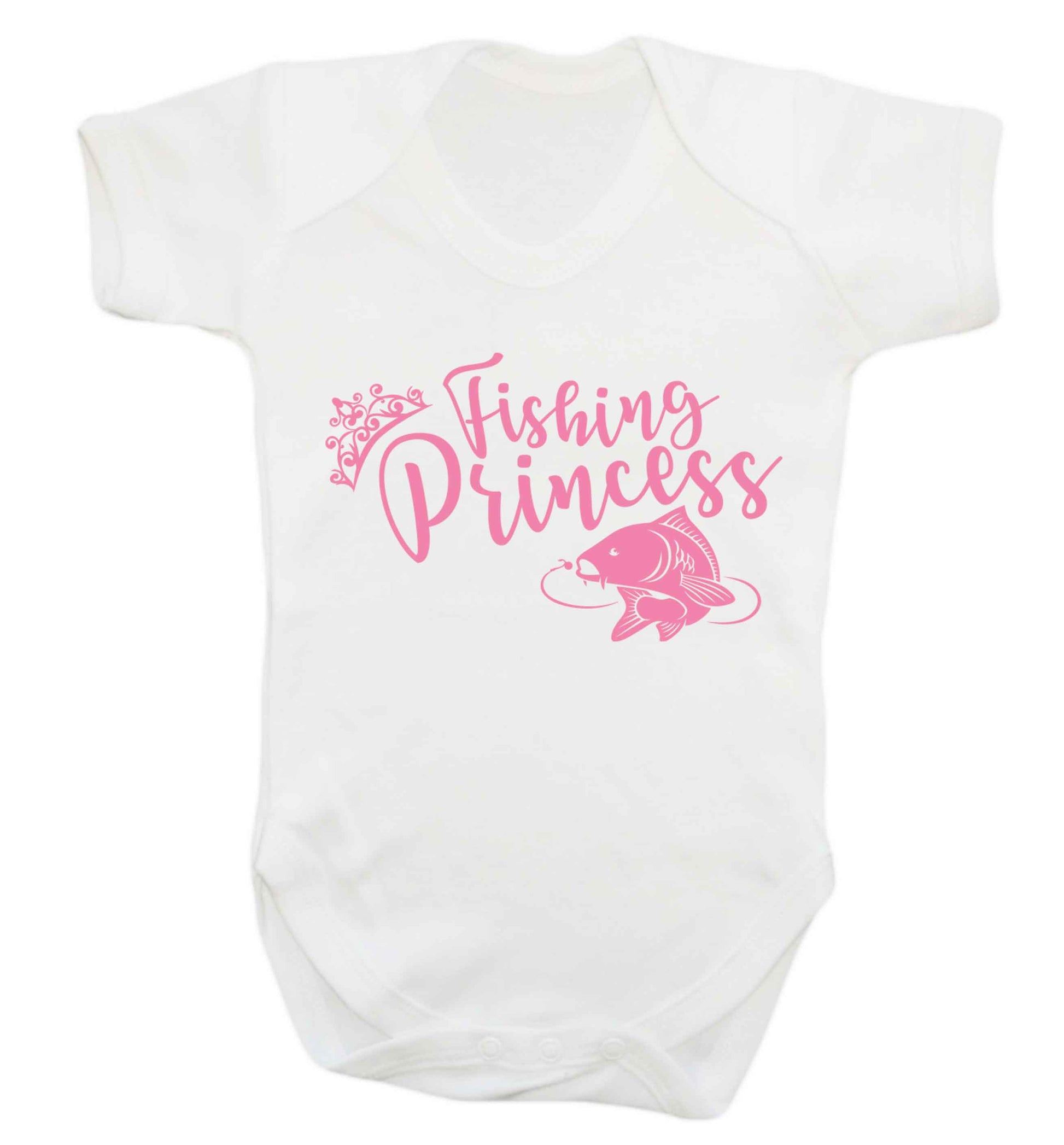 Fishing princess Baby Vest white 18-24 months