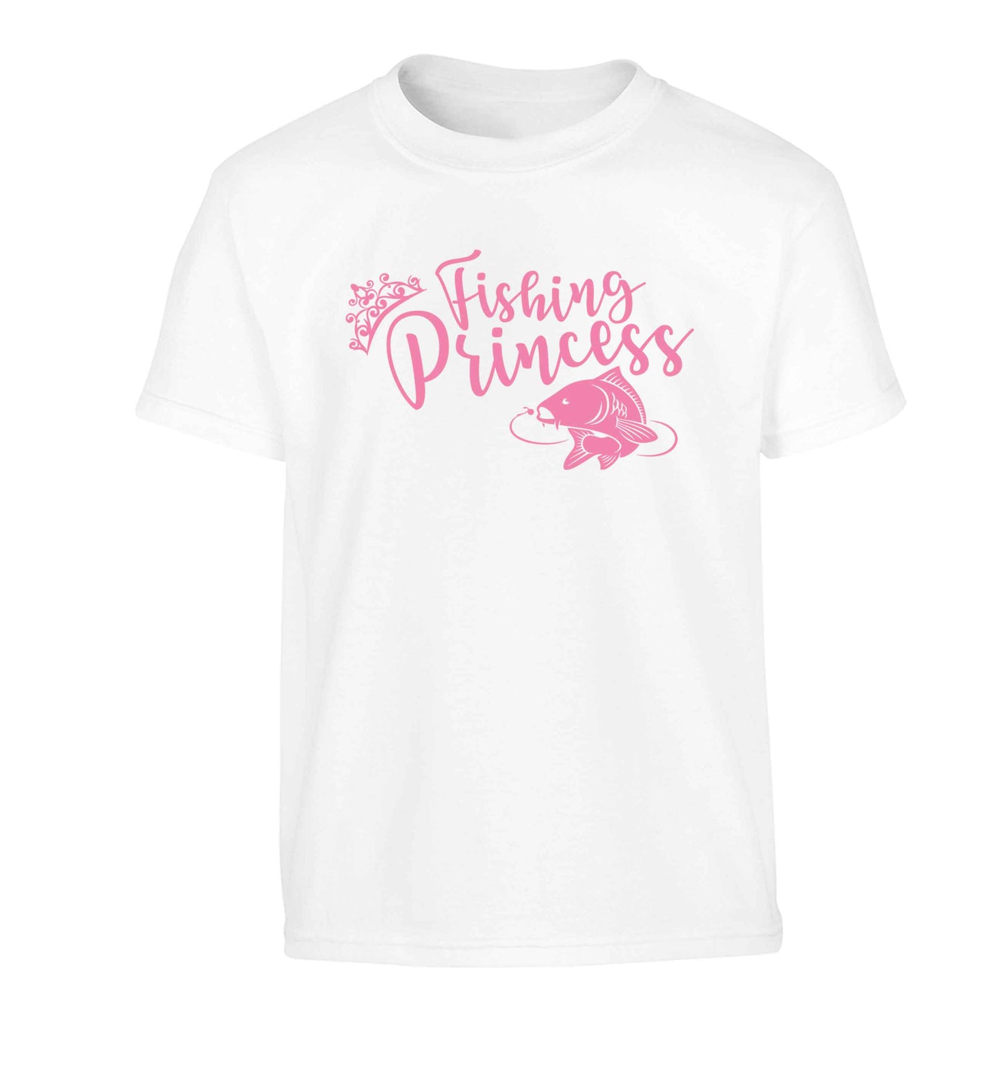 Fishing princess Children's white Tshirt 12-13 Years