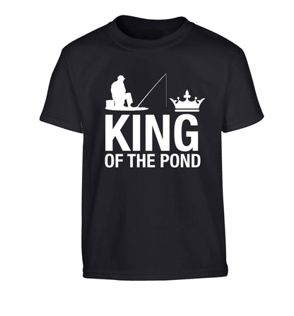King of the pond Children's black Tshirt 12-13 Years