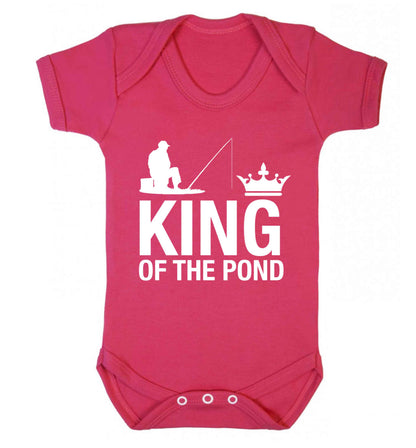 King of the pond Baby Vest dark pink 18-24 months