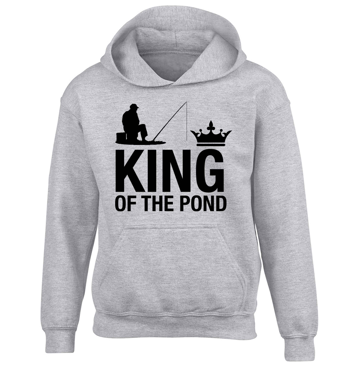 King of the pond children's grey hoodie 12-13 Years
