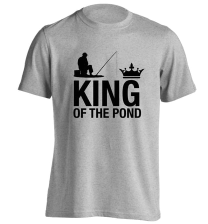 King of the pond adults unisex grey Tshirt 2XL