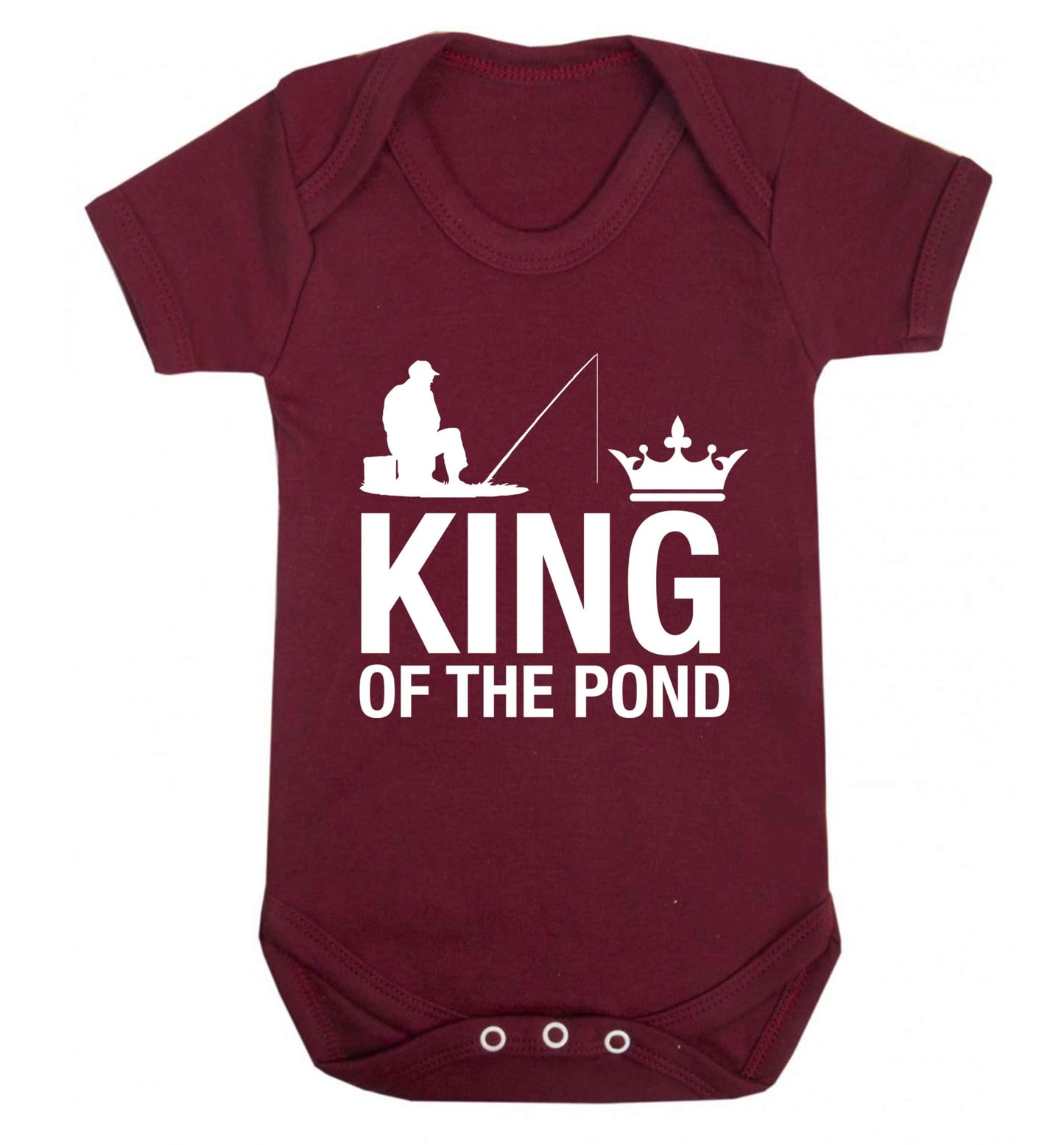 King of the pond Baby Vest maroon 18-24 months