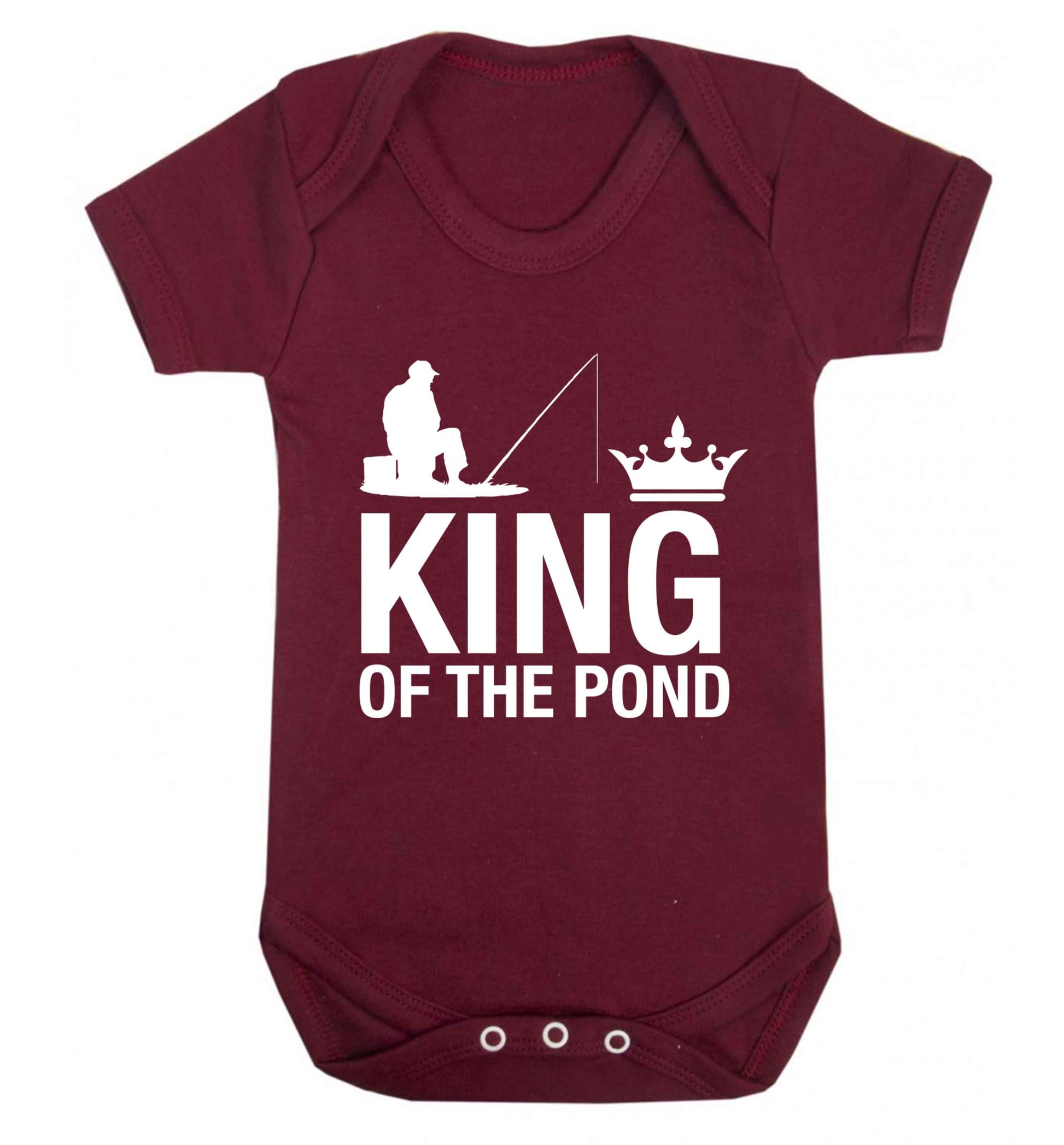King of the pond Baby Vest maroon 18-24 months