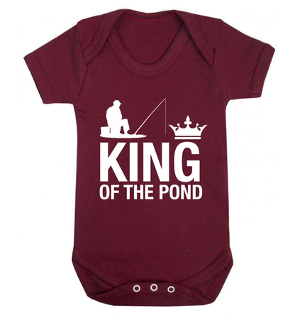 King of the pond Baby Vest maroon 18-24 months