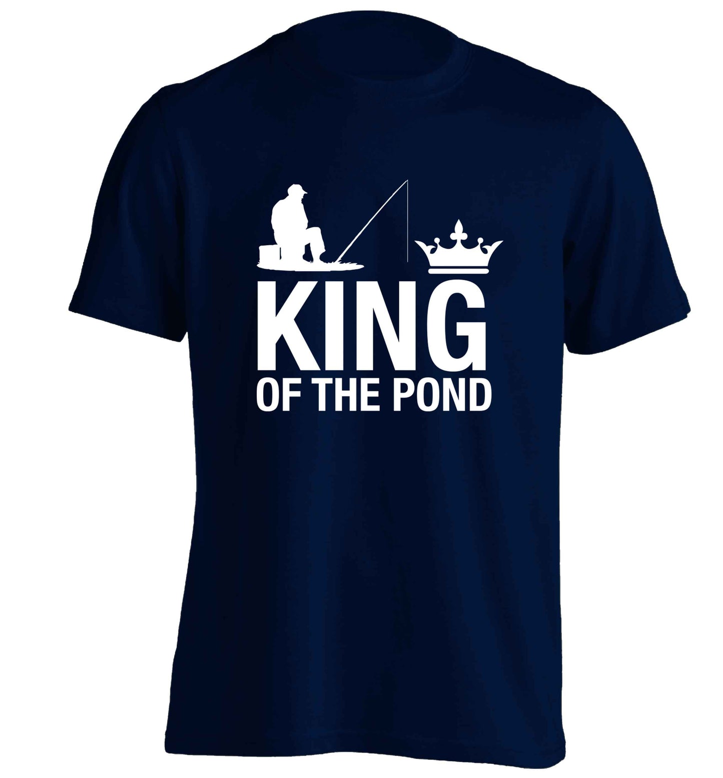 King of the pond adults unisex navy Tshirt 2XL