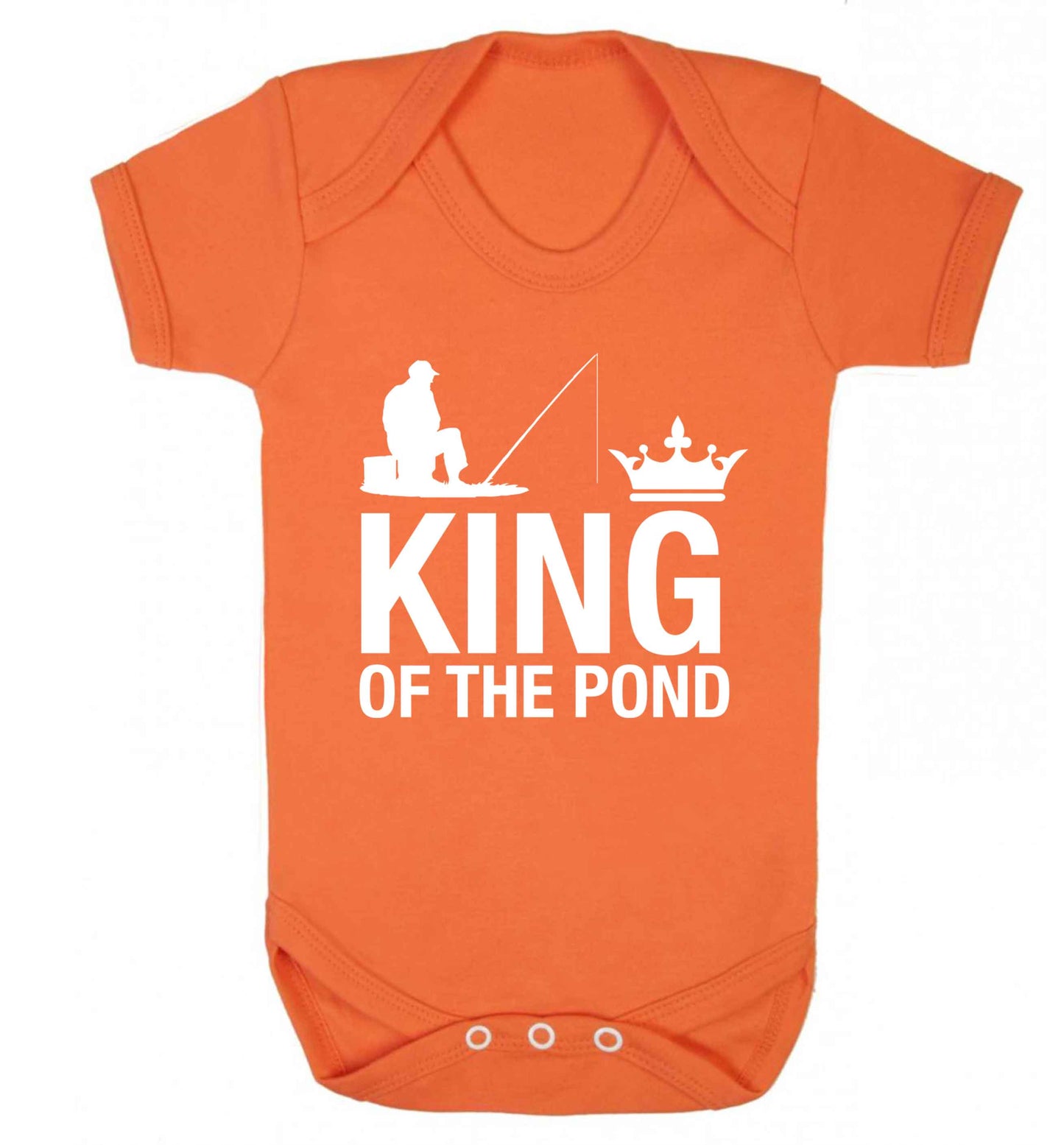 King of the pond Baby Vest orange 18-24 months