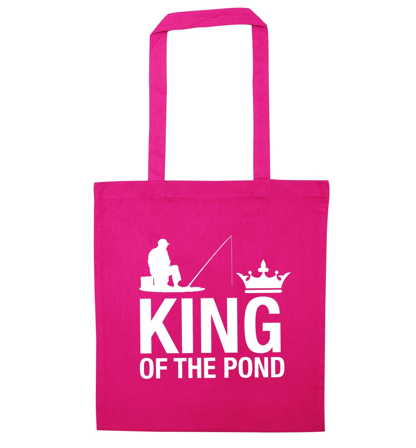 King of the pond pink tote bag