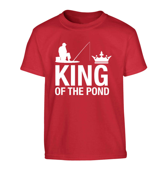 King of the pond Children's red Tshirt 12-13 Years