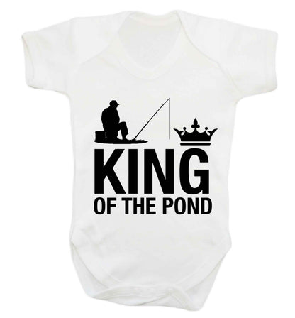 King of the pond Baby Vest white 18-24 months