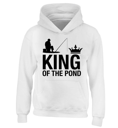 King of the pond children's white hoodie 12-13 Years