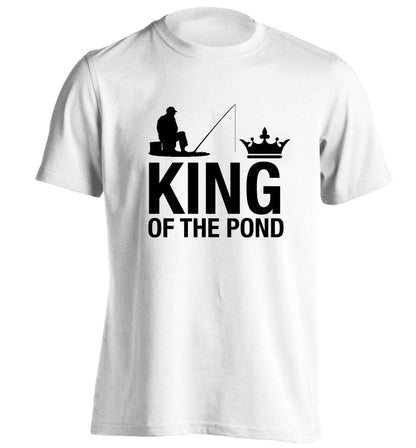 King of the pond adults unisex white Tshirt 2XL