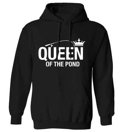 Queen of the pond adults unisex black hoodie 2XL
