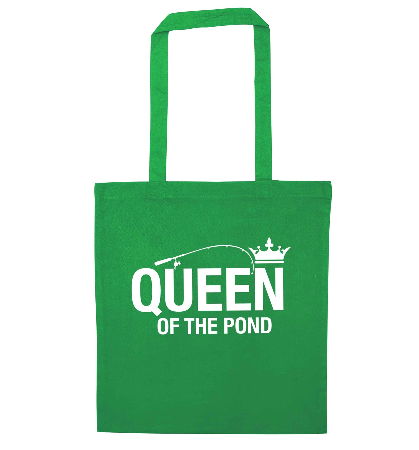 Queen of the pond green tote bag