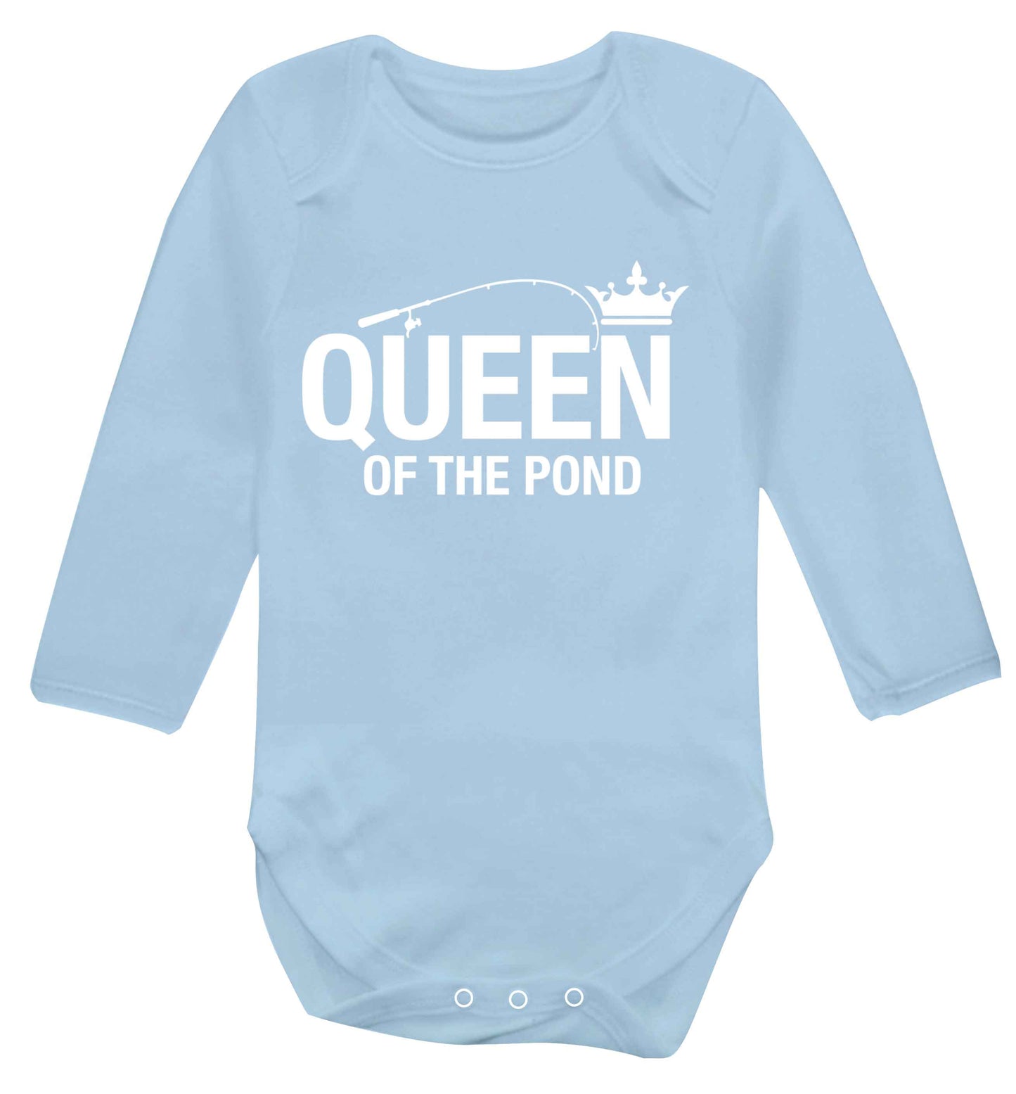Queen of the pond Baby Vest long sleeved pale blue 6-12 months