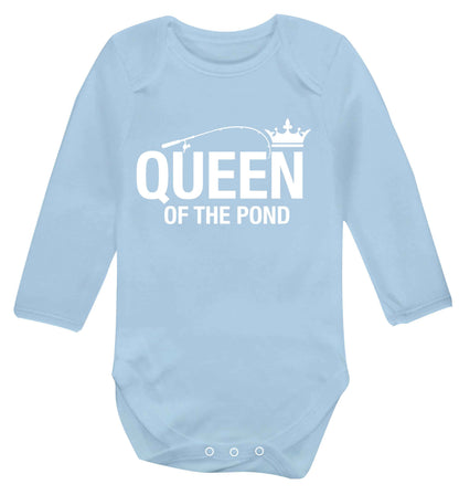 Queen of the pond Baby Vest long sleeved pale blue 6-12 months