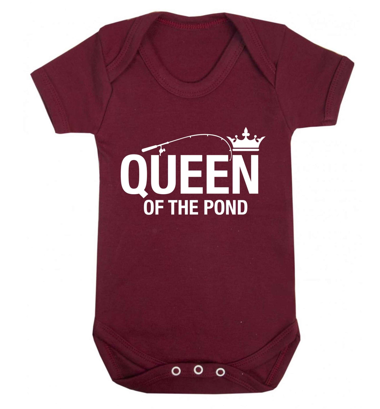 Queen of the pond Baby Vest maroon 18-24 months