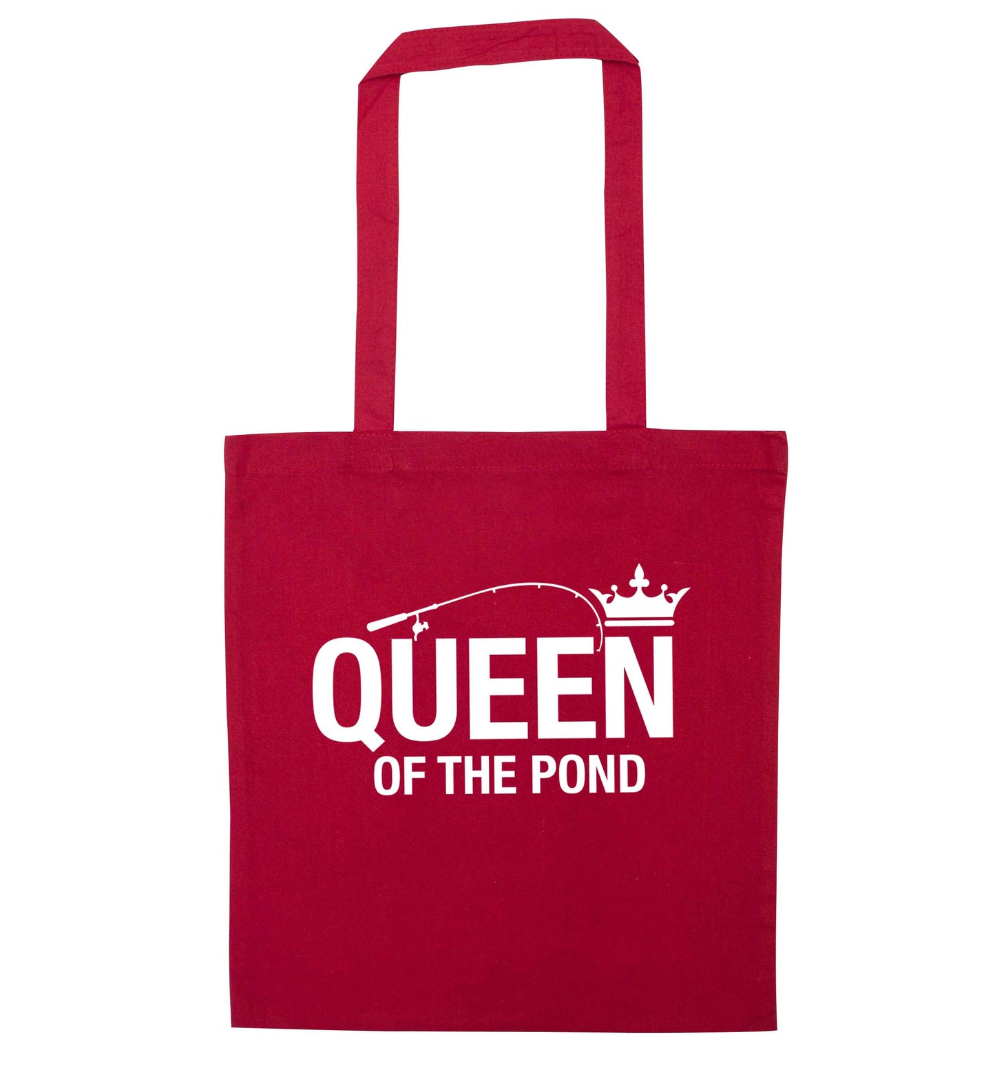 Queen of the pond red tote bag