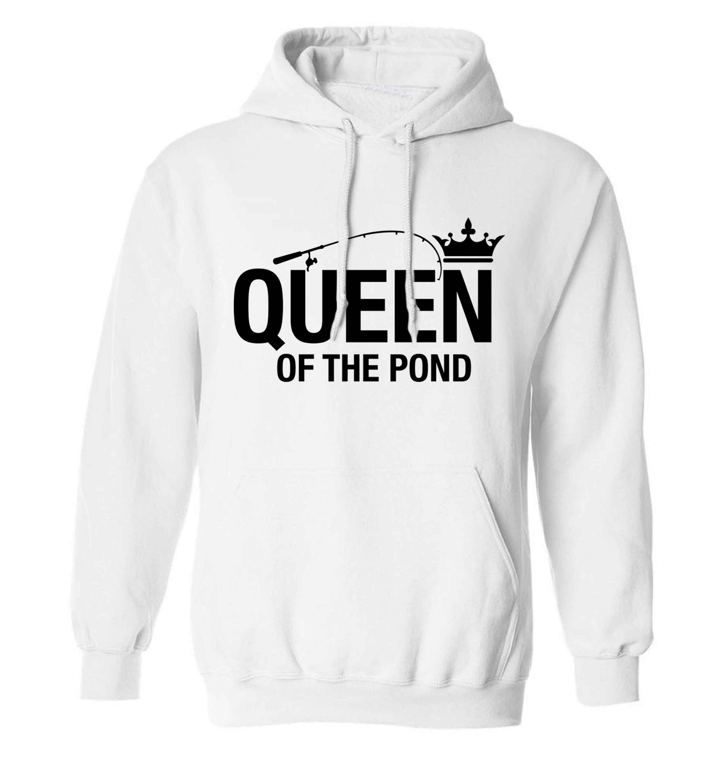 Queen of the pond adults unisex white hoodie 2XL