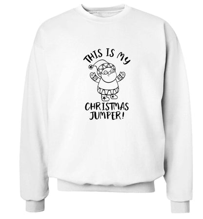 This is my Christmas jumper Adult's unisex white Sweater 2XL