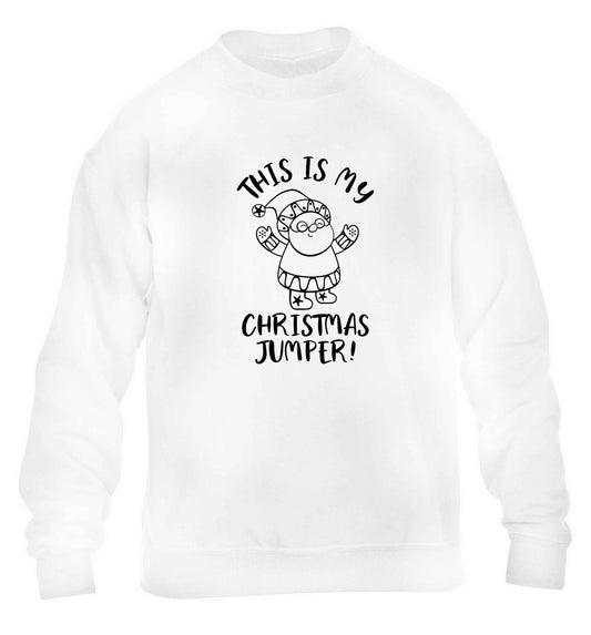 This is my Christmas jumper children's white sweater 12-13 Years
