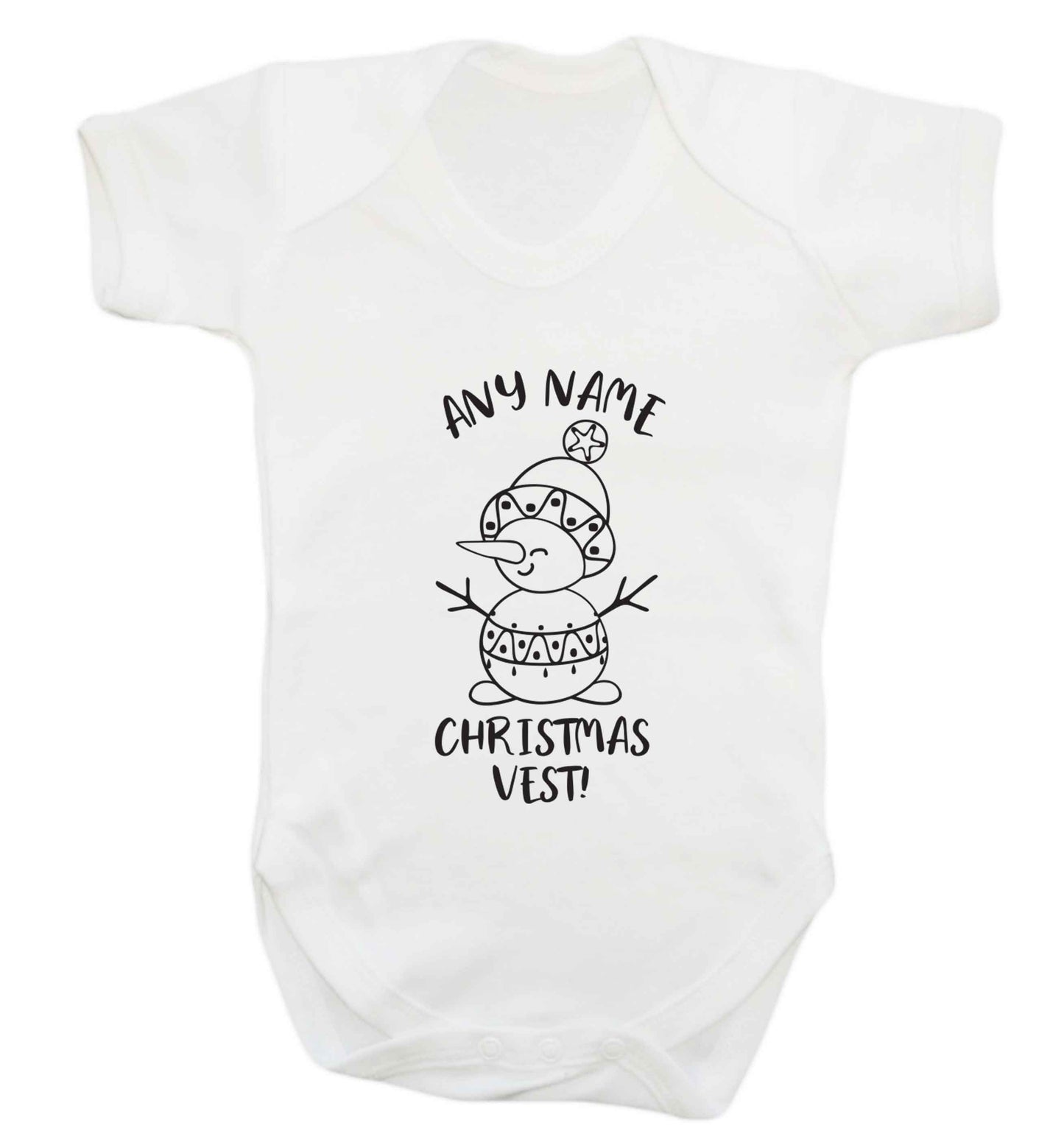 Personalised Christmas vest any name Baby Vest white 18-24 months