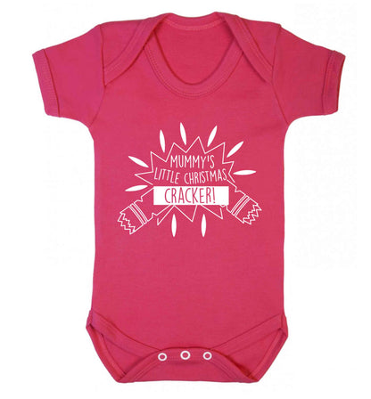 Mummy's little christmas cracker Baby Vest dark pink 18-24 months