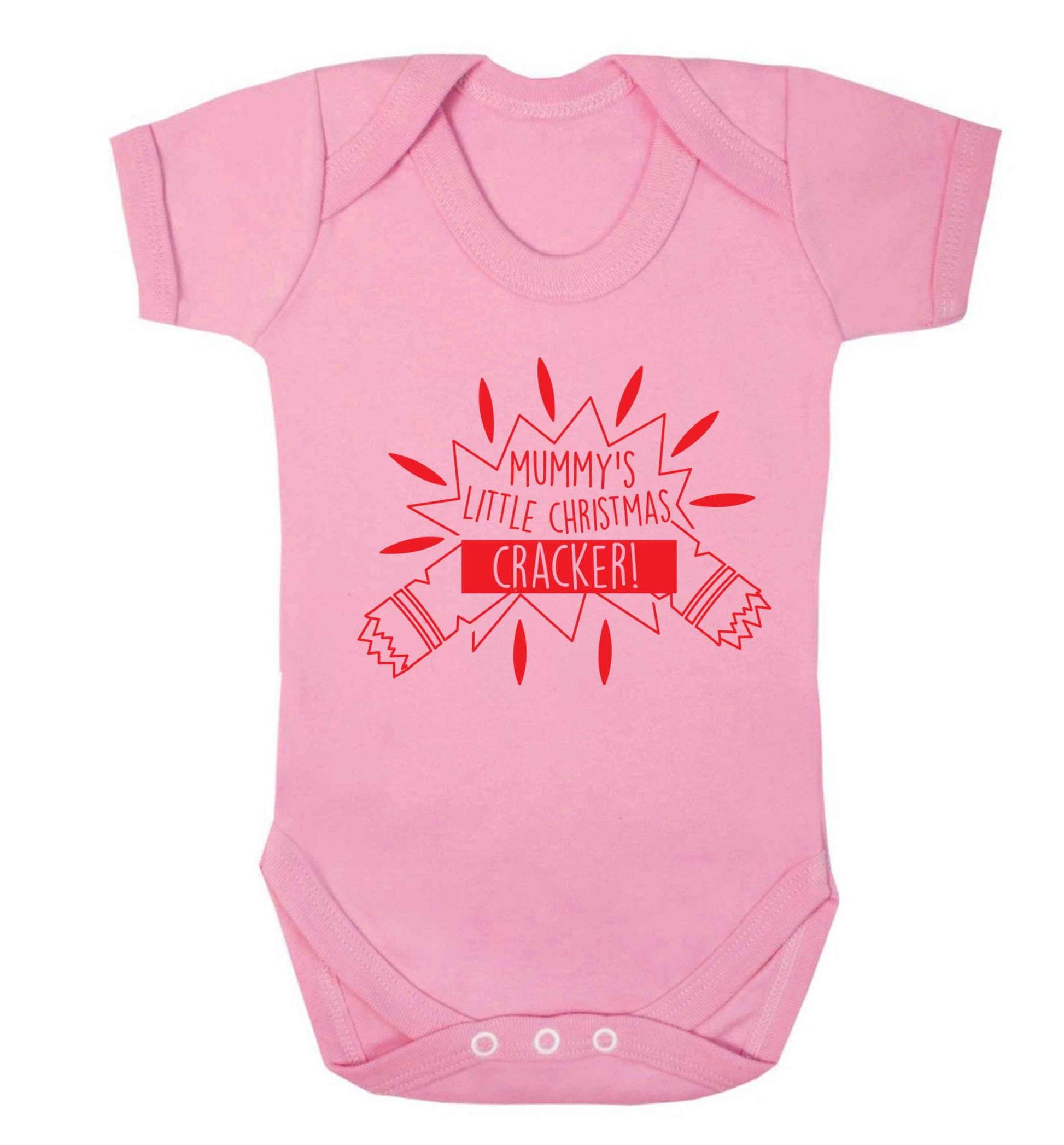 Mummy's little christmas cracker Baby Vest pale pink 18-24 months