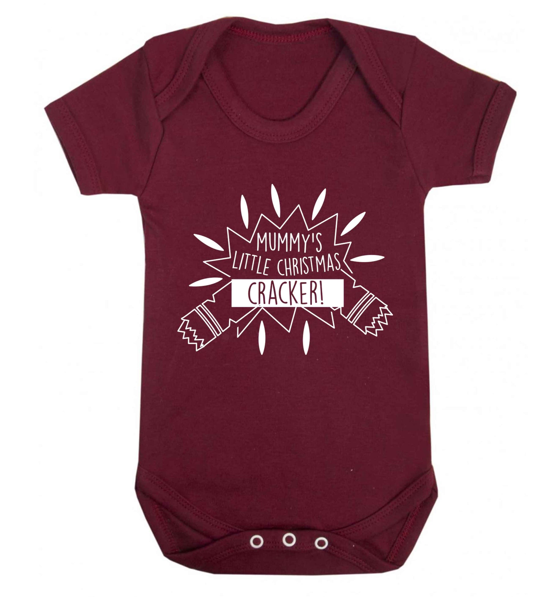 Mummy's little christmas cracker Baby Vest maroon 18-24 months