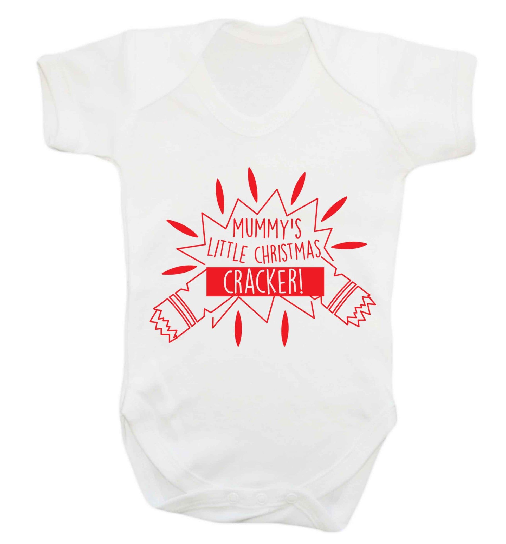 Mummy's little christmas cracker Baby Vest white 18-24 months