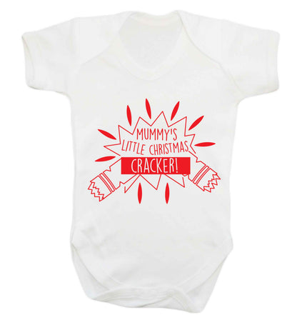 Mummy's little christmas cracker Baby Vest white 18-24 months