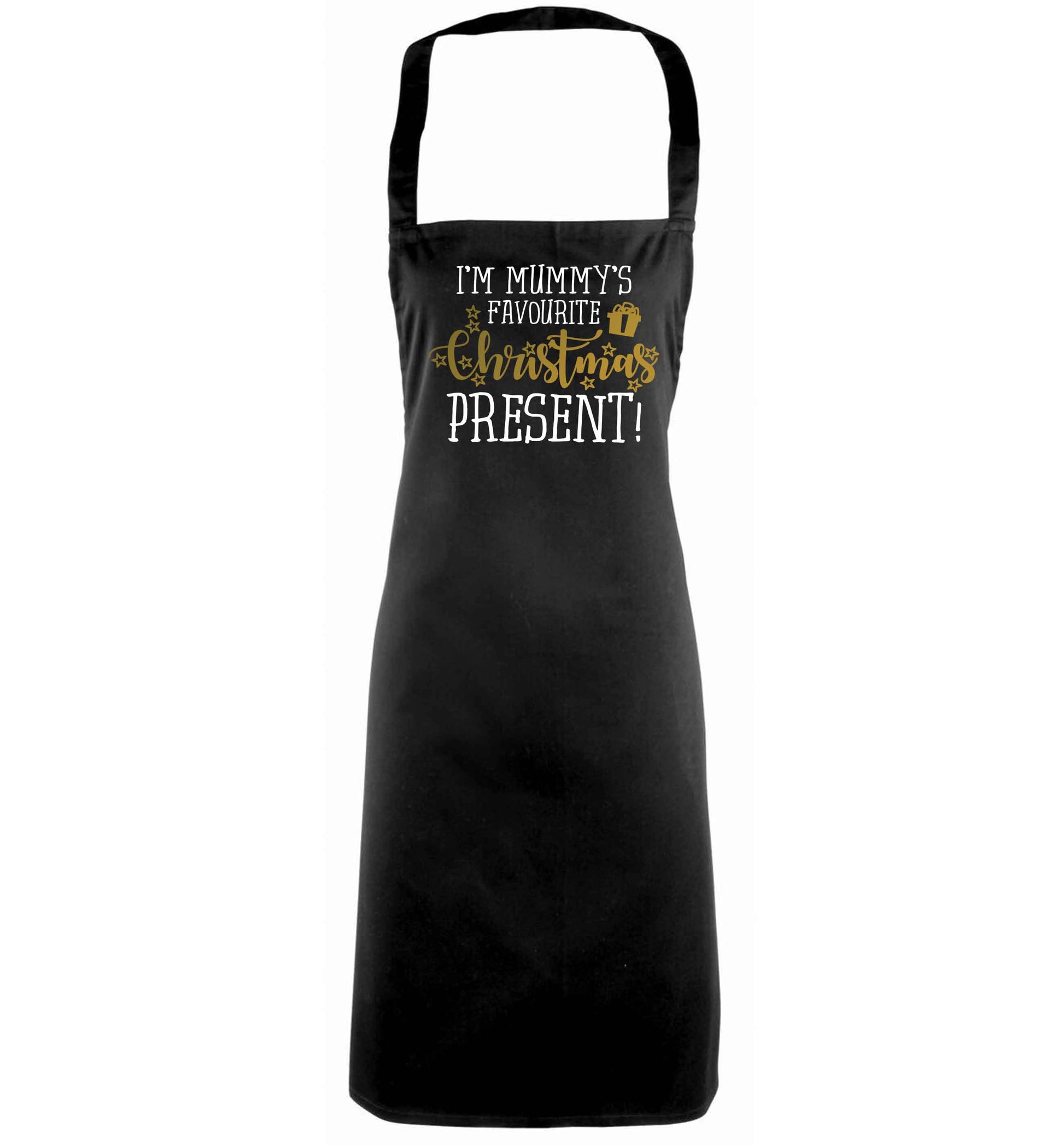 I'm Mummy's favourite Christmas present black apron