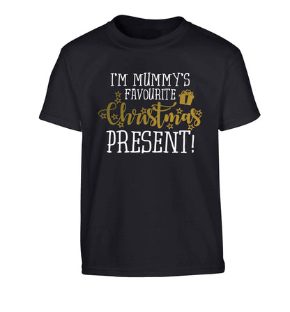 I'm Mummy's favourite Christmas present Children's black Tshirt 12-13 Years