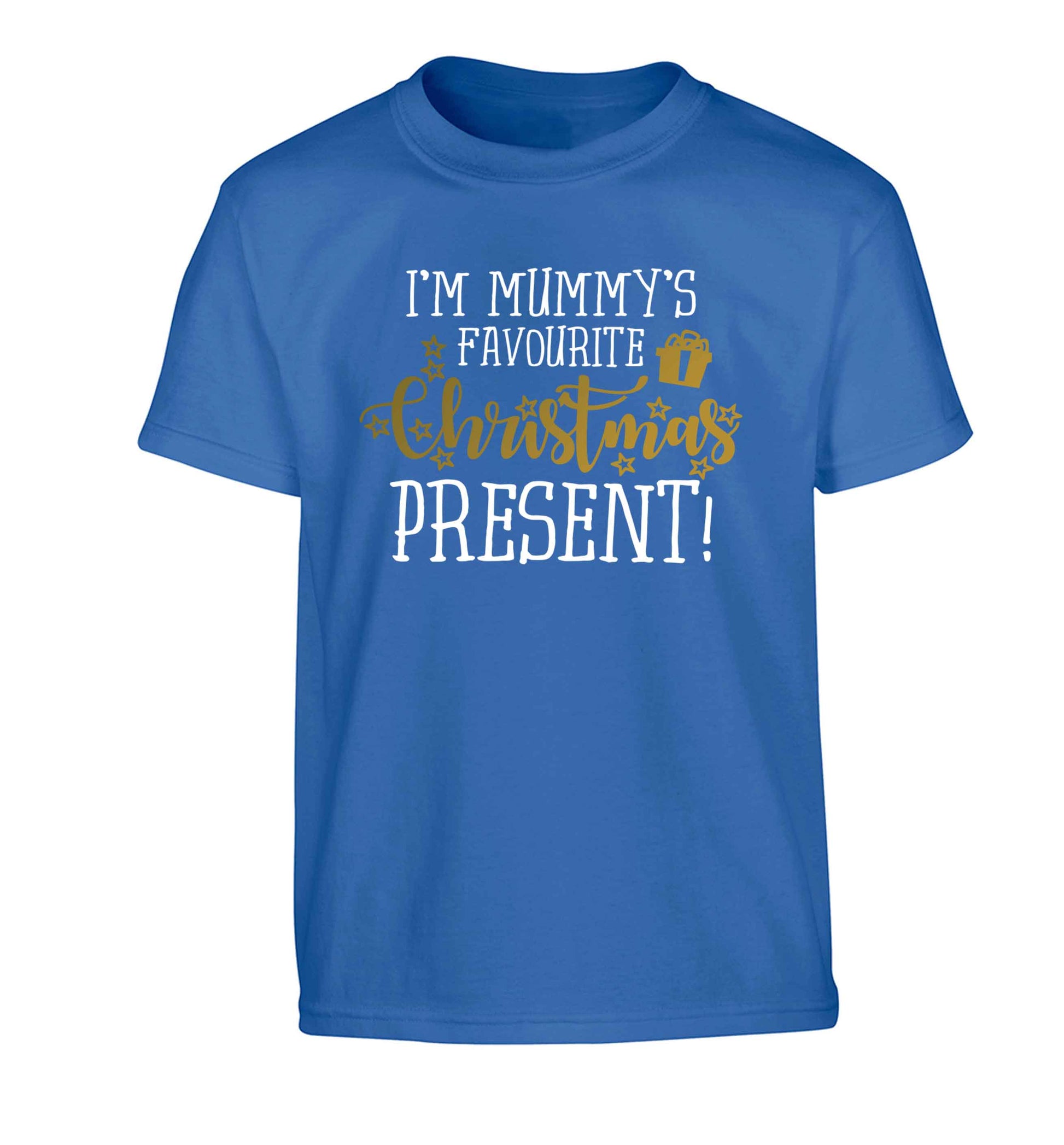 I'm Mummy's favourite Christmas present Children's blue Tshirt 12-13 Years