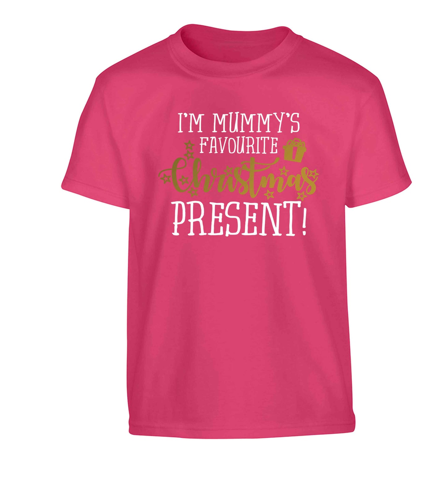 I'm Mummy's favourite Christmas present Children's pink Tshirt 12-13 Years
