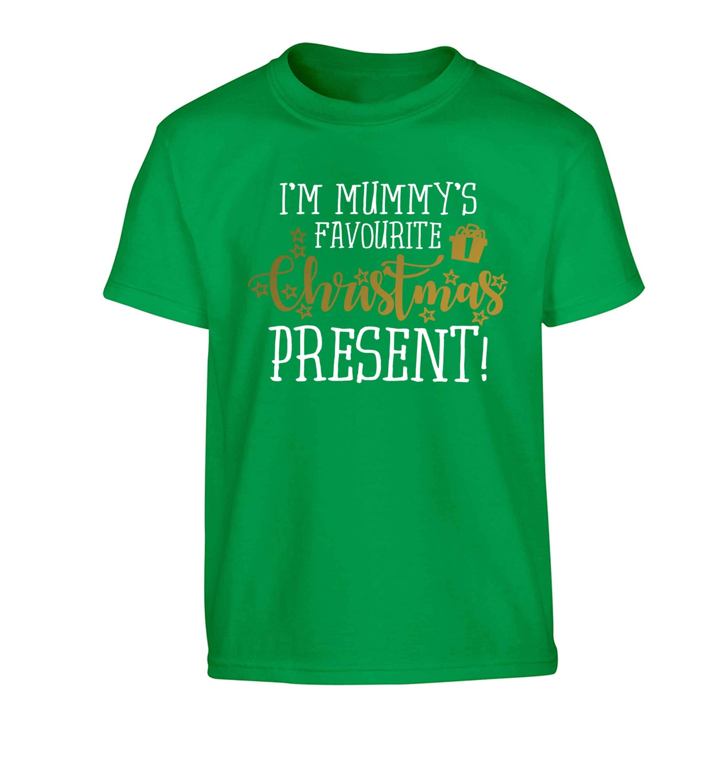 I'm Mummy's favourite Christmas present Children's green Tshirt 12-13 Years