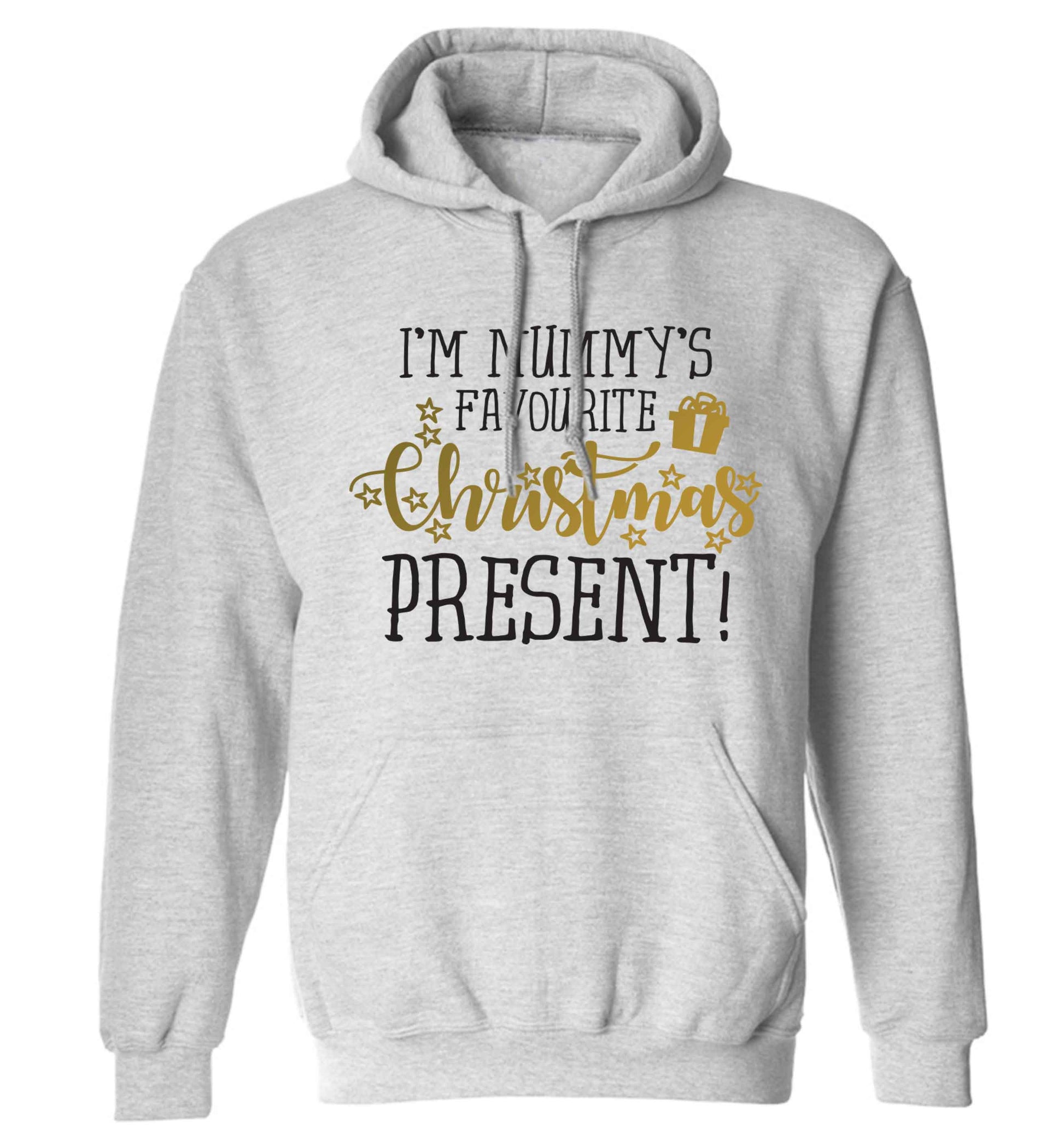 I'm Mummy's favourite Christmas present adults unisex grey hoodie 2XL