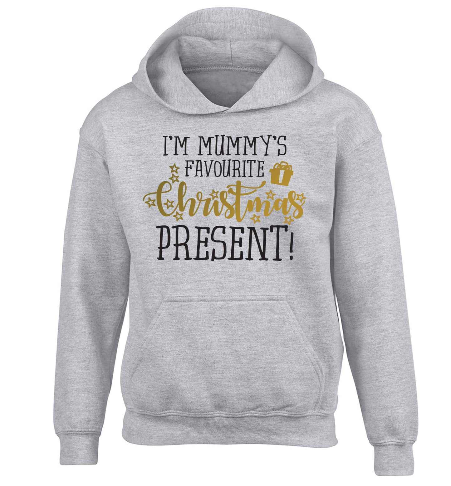 I'm Mummy's favourite Christmas present children's grey hoodie 12-13 Years