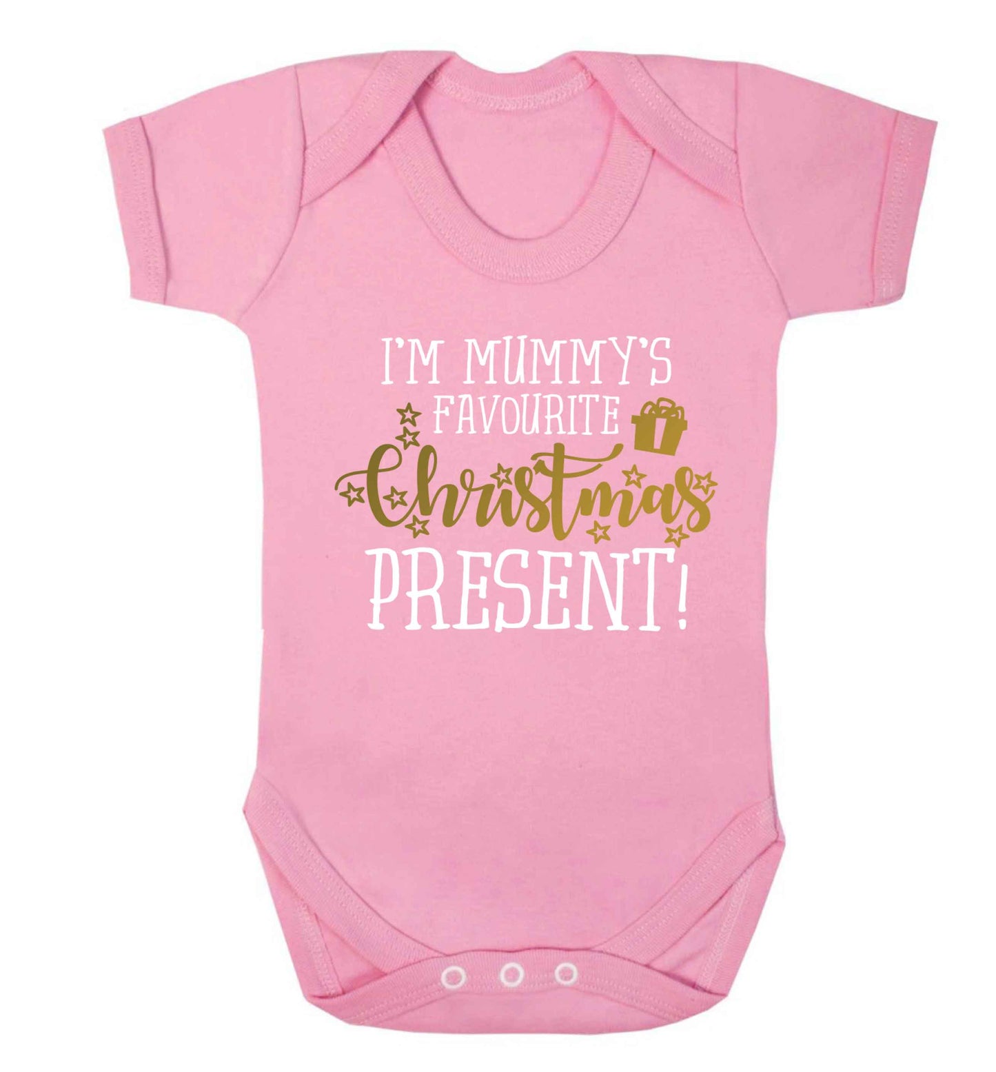I'm Mummy's favourite Christmas present Baby Vest pale pink 18-24 months
