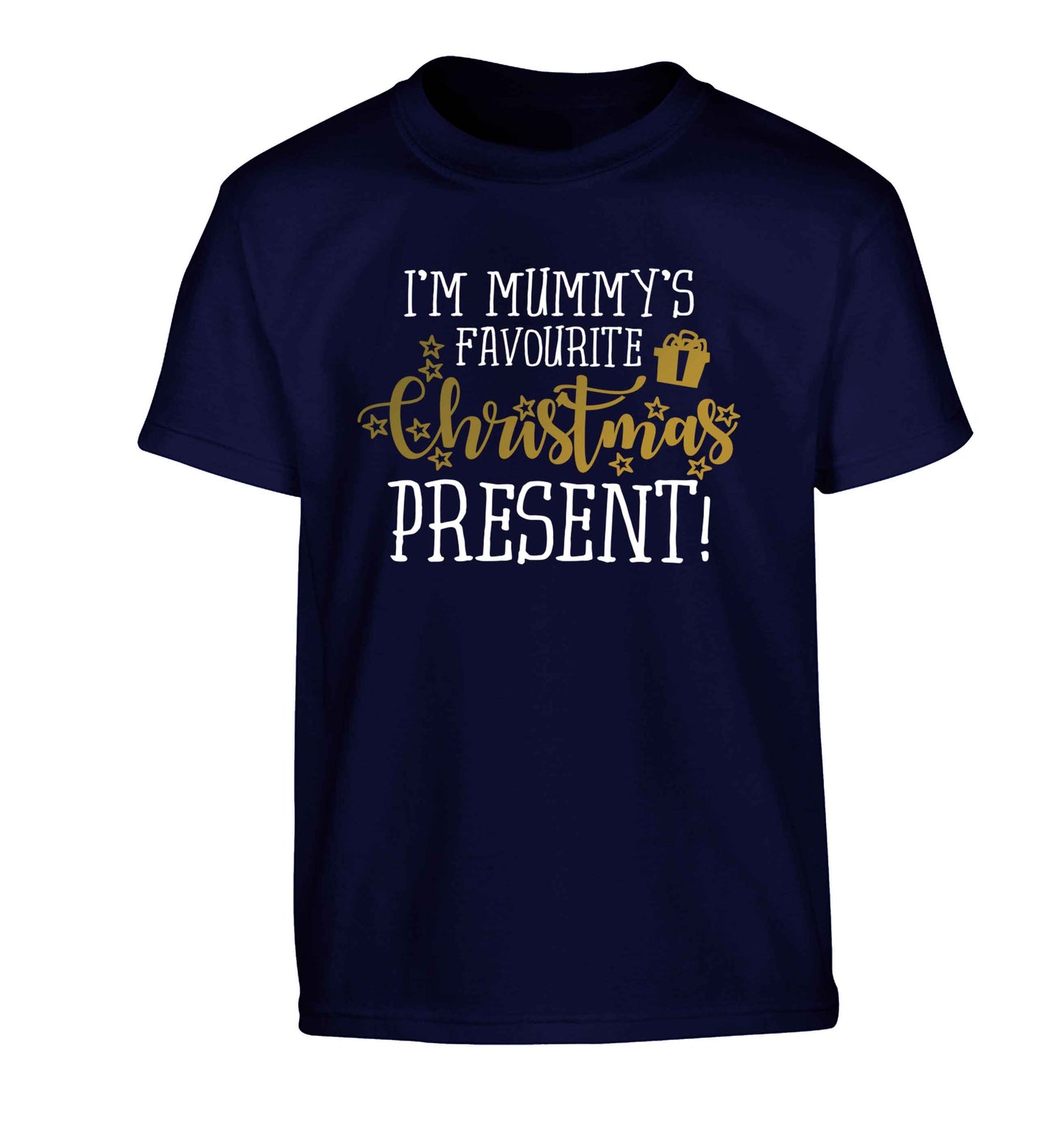 I'm Mummy's favourite Christmas present Children's navy Tshirt 12-13 Years