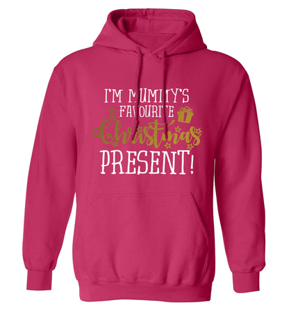 I'm Mummy's favourite Christmas present adults unisex pink hoodie 2XL